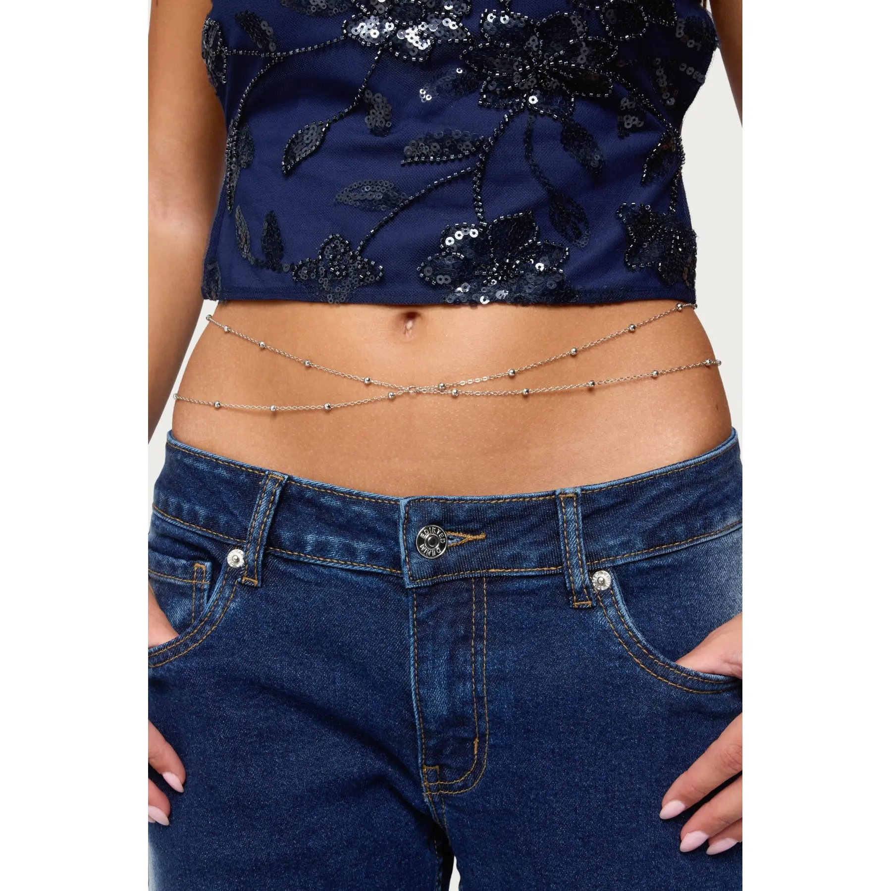 Bead Double Belly Chain