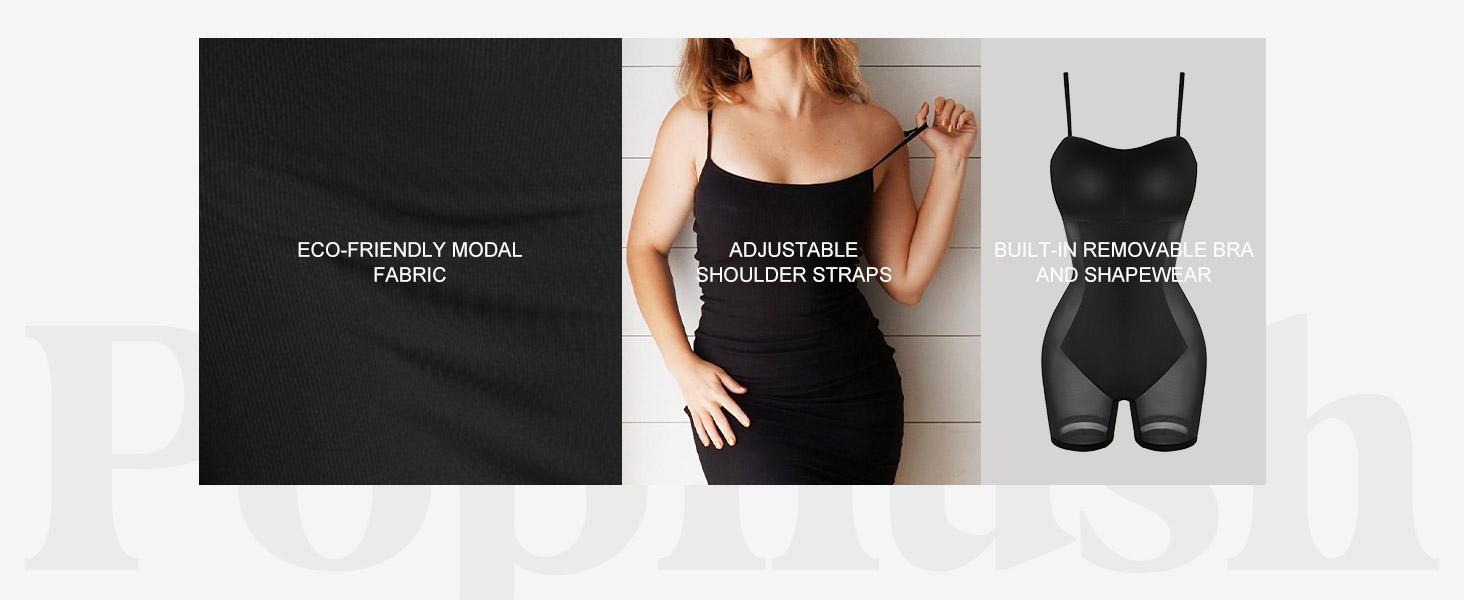 Popilush Built-in Shapewear Modal Multi-Length Lounge Dresses