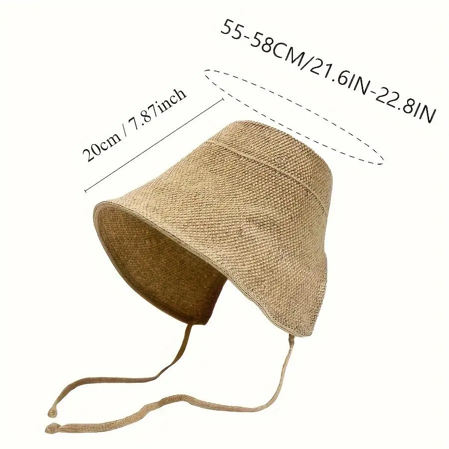 A wide-brimmed straw hat, a summer sun hat, a beach woven hat, a Japanese-style fisherman hat for vacations.