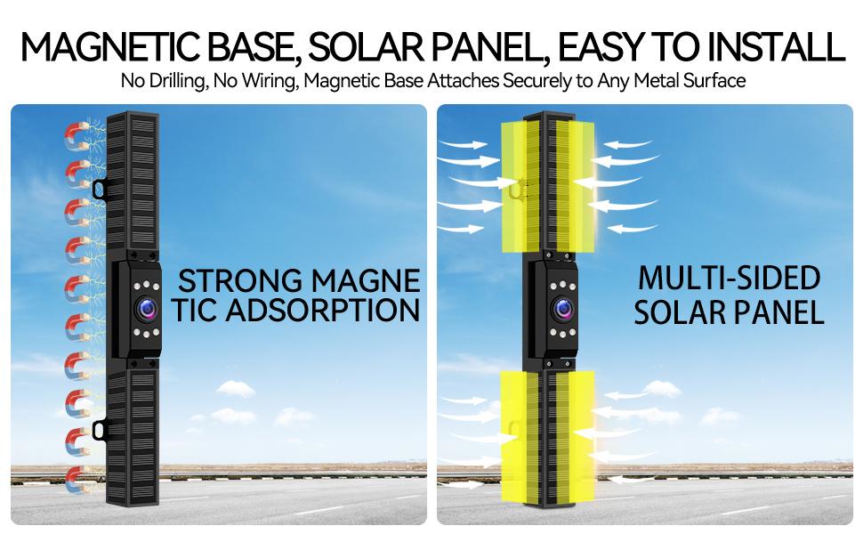 ConewVehicle Magnetic Solar Wireless Backup Camera with 5" 1080P Monitor,Magnetic base or license plate installation,10000mAh Battery 1 Mins DIY Installation Night Vision Waterproof Reverse Camera for Truck, RV,Car, Van, SUV, Trailer ConewVehicle Magnetic Solar Wireless Backup Camera with 5" 1080P Monitor,Magnetic base or license plate installation,10000mAh Battery 1 Mins DIY Installation Night Vision Waterproof Reverse Camera for Truck, RV,Car, Van, SUV, Trailer