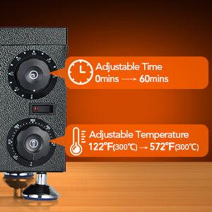 【GARVEE】Electric Pizza Oven, Countertop 12 Inch Pizza Maker with Timer and Adjustable Temperature, Stainless Steel Indoor Pizza Oven with Upper and Lower Uniform Heating Tubes