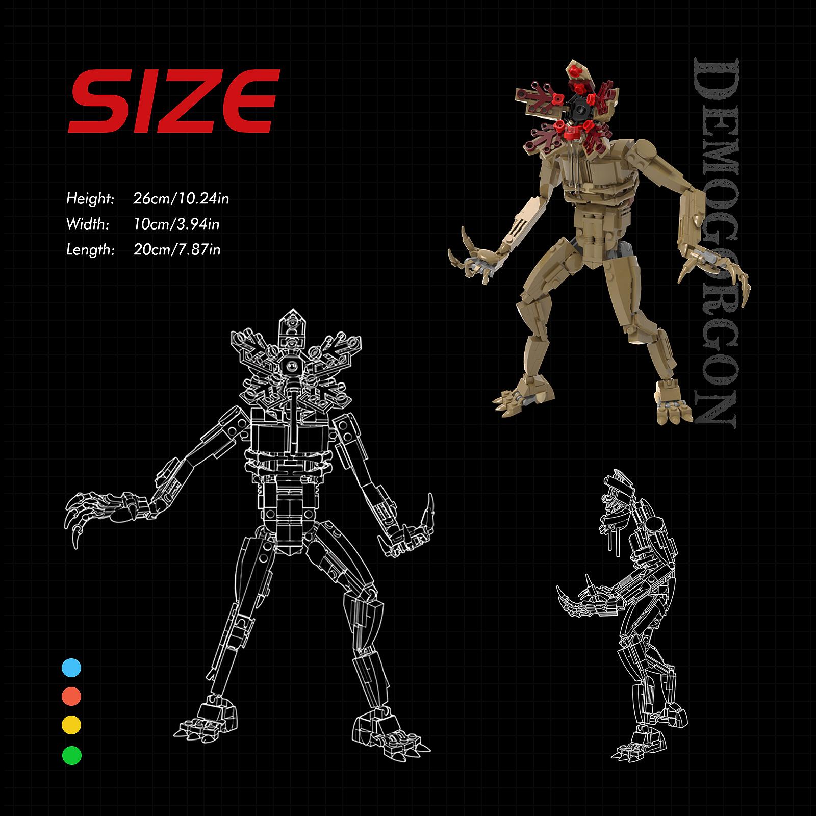 BUILDIFY Demogorgon Horror Monster Building Block Figure Stranger Things Hades Themed Collectible Model Pre-assembled Handheld Toy for Fans