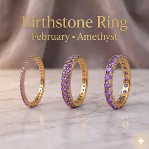 Birthstone Ring February Amethyst