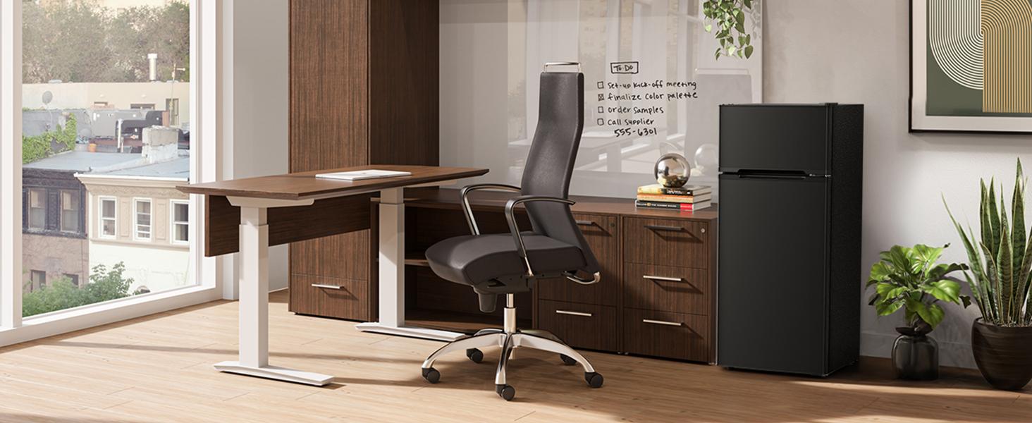 Antarctic Star Compact Refrigerator with Freezer,2 Door Mini Fridge,Adjustable Shelf,Small Fridge for Bedroom Office Dorm Kitchen,4.5 Cu.Ft.BLACK