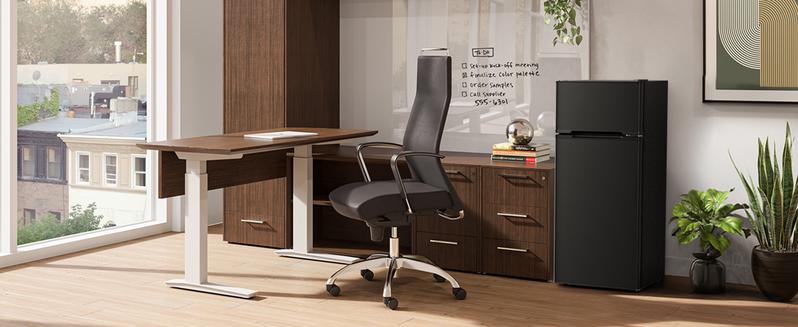 Antarctic Star Compact Refrigerator with Freezer,2 Door Mini Fridge,Adjustable Shelf,Small Fridge for Bedroom Office Dorm Kitchen,4.5 Cu.Ft.BLACK