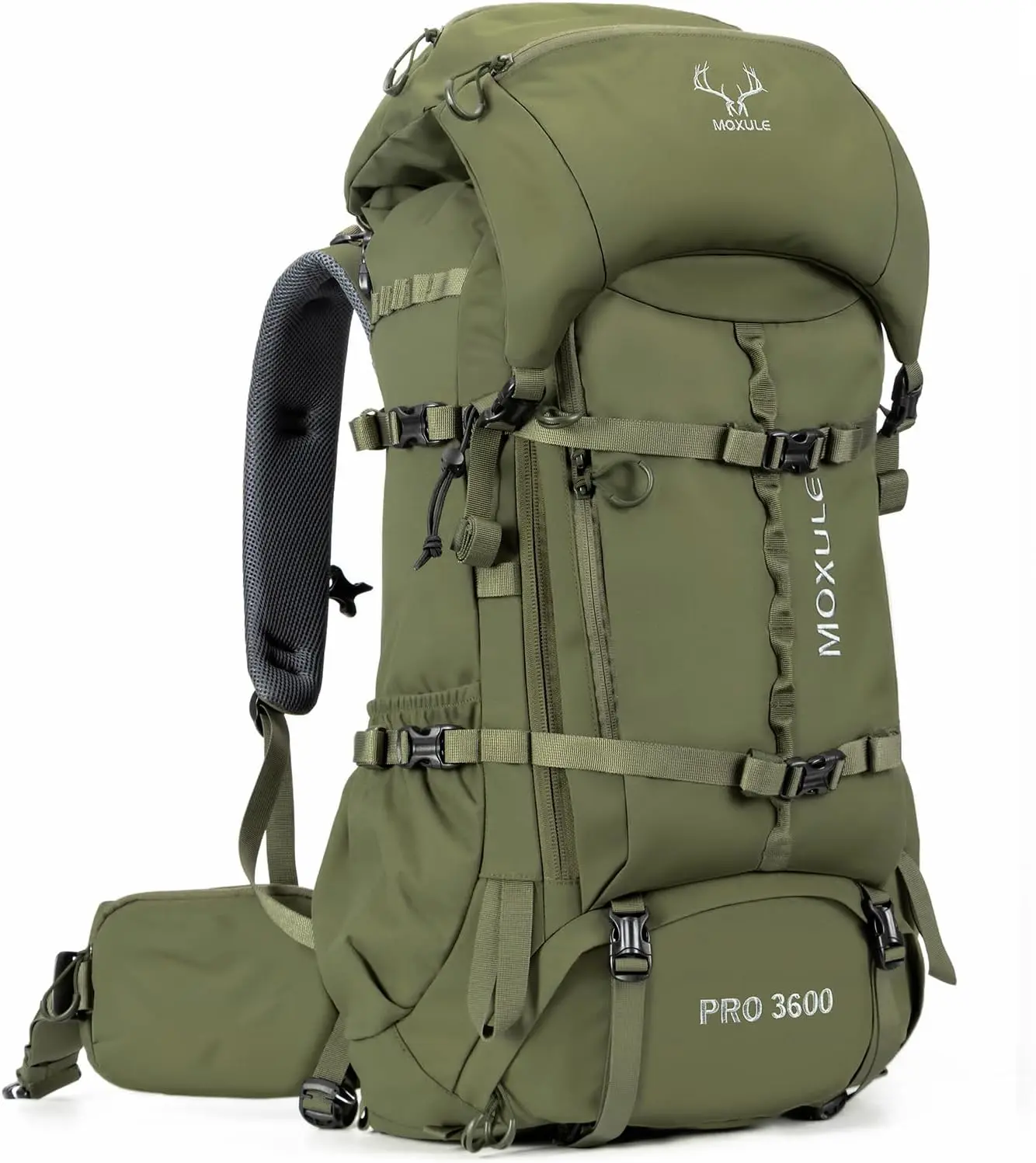 Pro 2400/3600/5000 Camo Hunting Backpack - Durable Outdoor Rucksack, Meat Hauler Frame Pack, Rain Cover, Rifle/Bow Holder