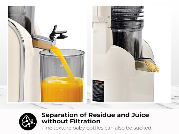 SUSTEAS Best Juicer for Leafy Greens – 5.3" Wide Mouth Fits Whole Apples, No Pre-Cutting Needed Smoothie Blender