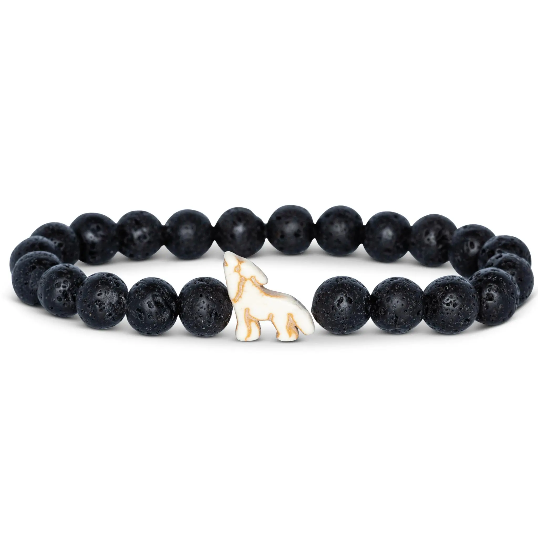 Fahlo Red Wolf Tracking Bracelet - Adjustable Fit Bangle, Stackable Stretch Bead Work Bracelet, Trendy Fashion Accessory, Mother's Day Gift for Women, Bracelets For Women