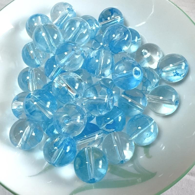 【A001 】DIY 14mm 40pcs Glass Beads Regular Crystal Beads Natural Semi-finished Versatile Bracelet Necklace Making Beads Making