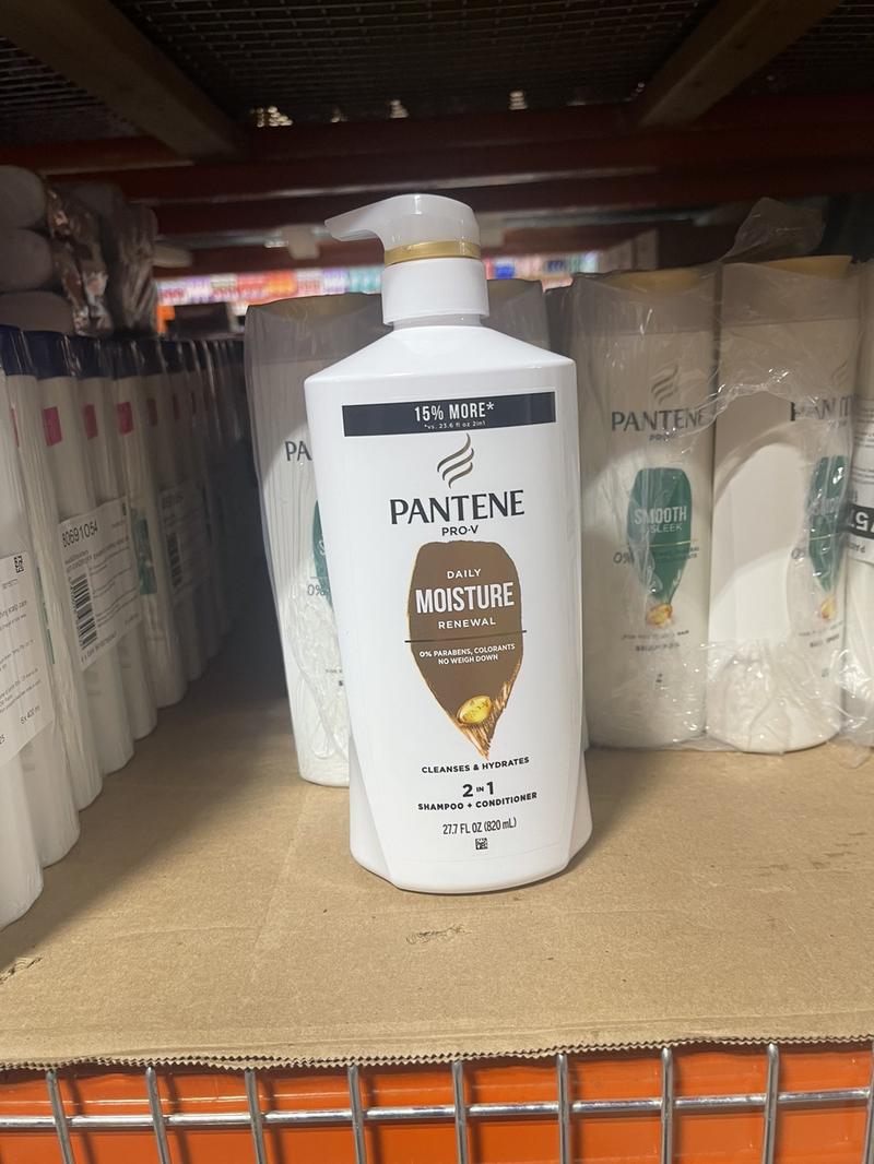 Pantene Daily Moisture Renewal Shampoo with Hair Mask Treatment, 27.7 Fl Oz Each, 2 Pack - Haircare  Repair Gentle Cleanser pantene  volume  shampoo