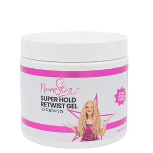 NappStar Super Hold Retwist Gel - Edge Control - Loc Retwist Gel - For Braids and Twist