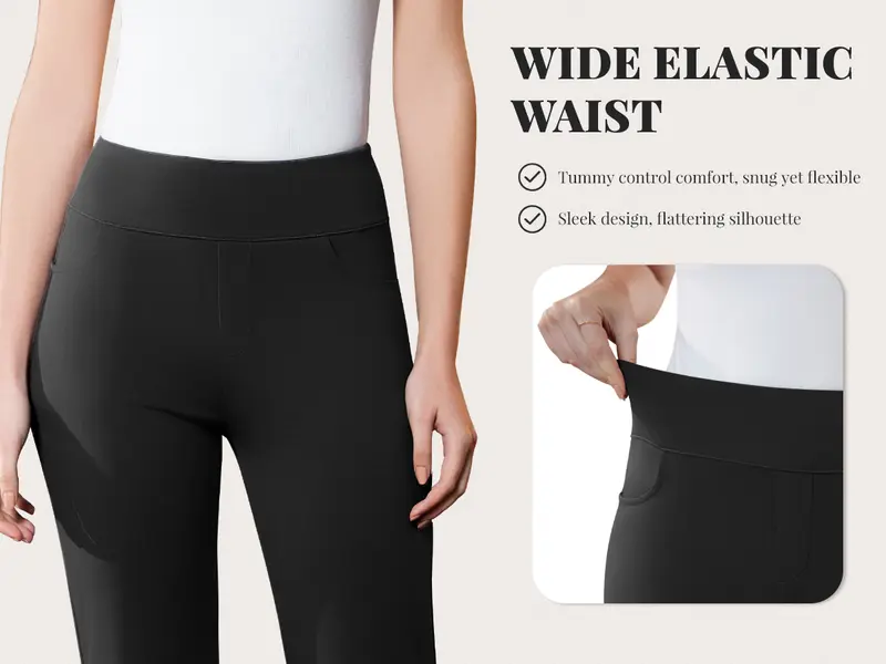 FireSwan Women's Stretchy Work Pants Business Casual Office Trousers Pull On Flare Slacks with 4 Pockets Comfortable & Flexible Design Greenish #TikTokShopSpringGlowUp,summervibes outdoorfun,summerwins,back to school shopping