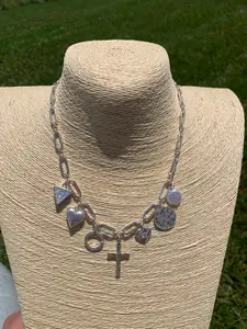 Silver Icon Charm Necklace