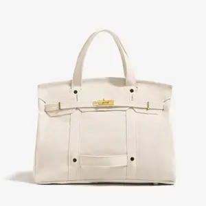 Size42 Large capacity Canvas light weight Handbag Shoulderbag Crossbody Purse Boatkin For new fashion outfit tour trip working bag