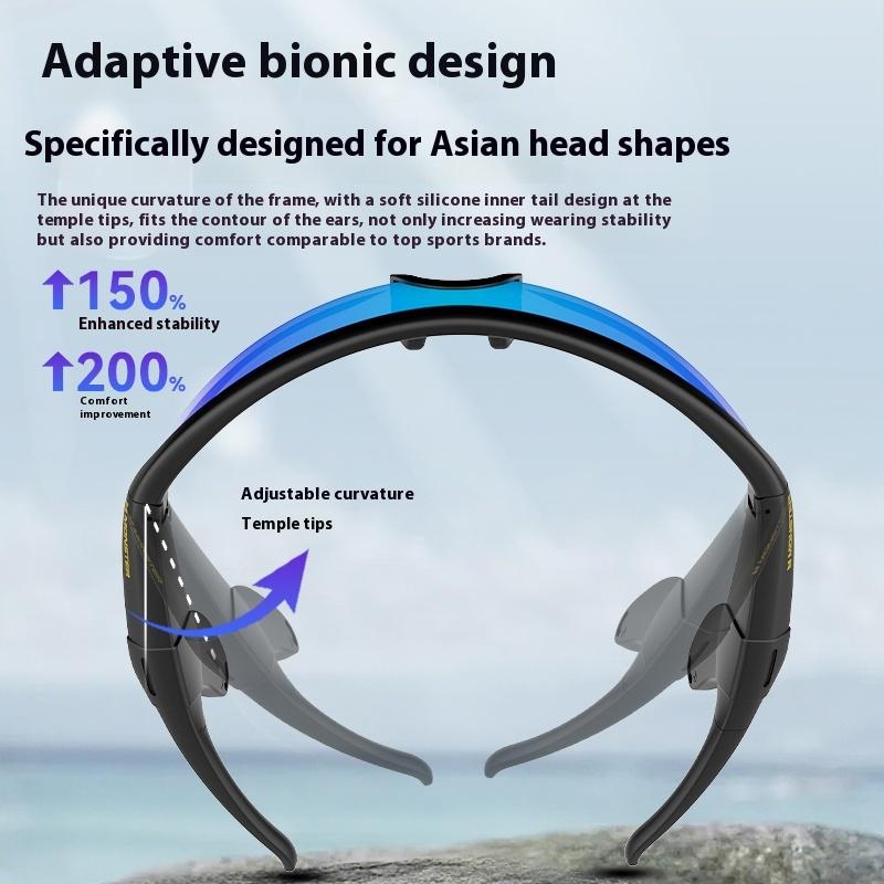 Monster Air 3 AI Smart Sports Glasses with Hi-Fi Sound Bluetooth 5.3 Sunglasses for Music Calls Noise Reduction UV Protection Lightweight Tech Gadget Gifts for Men Women