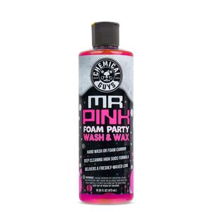 CHEMICAL GUYS Mr. Pink Foam Party Wash & Wax – pH-Balanced Car Soap with Wax for Shine & Protection, High Suds Formula Safe on All Finishes, Car Foam Cleaner, Foaming Car Soap