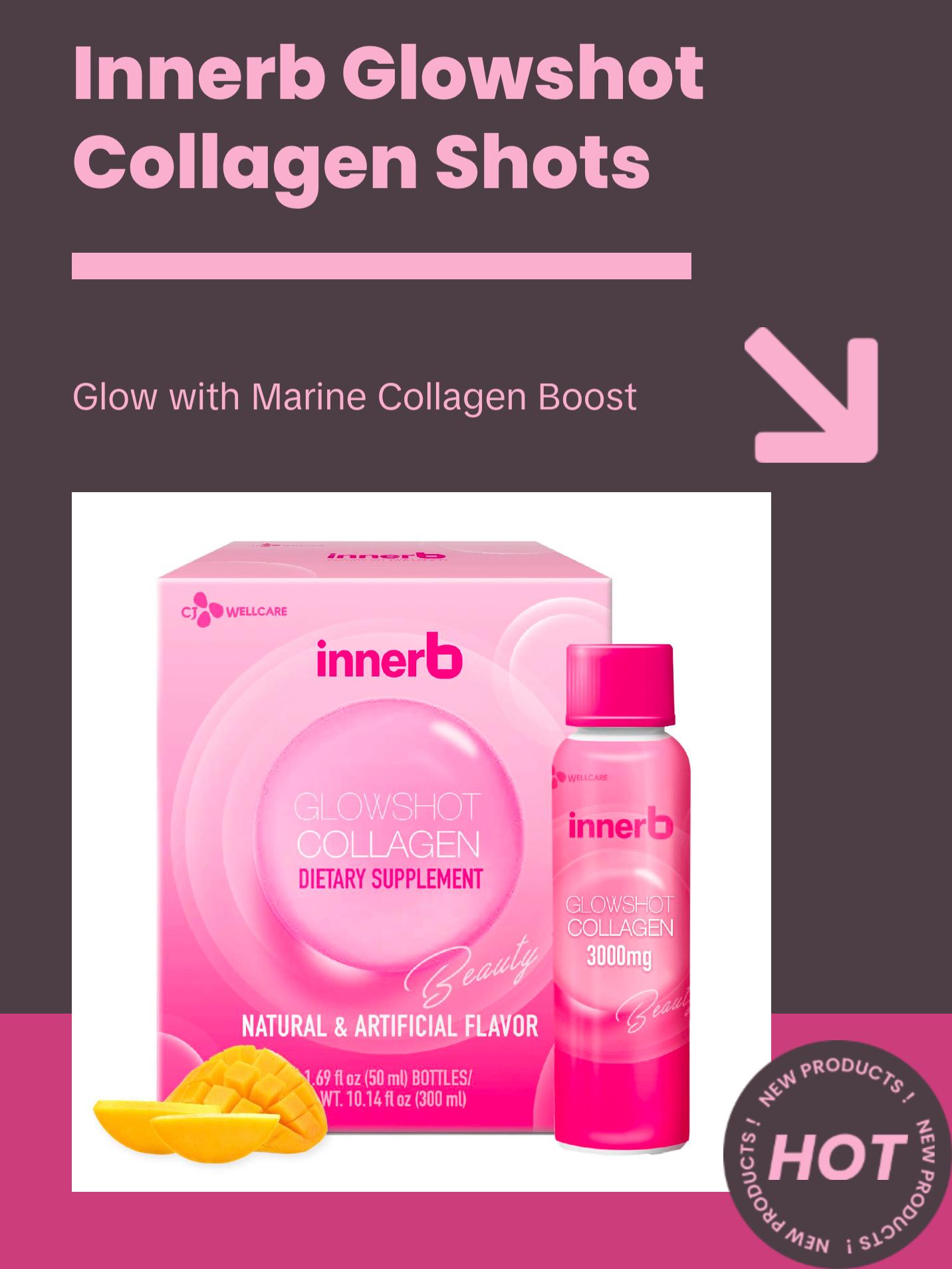 CJWellcare Innerb Glowshot Collagen - Collagen Peptides, Low-Molecular Fish Collagen Shots CJWellcare Innerb Glowshot Collagen - Collagen Peptides, Low-Molecular Fish Collagen Shots