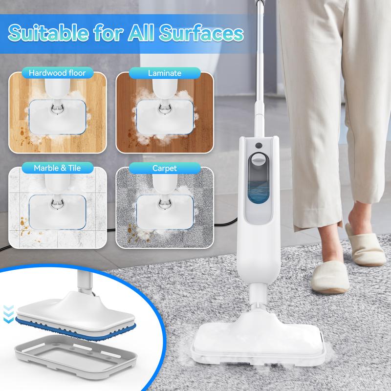 [FebFaves]Lightweight Detachable Handheld Steam Mop Cleaner for High temperature disinfection&Cleaning,Suitable for walls, floors, tiles, corners, grease and sticky stains