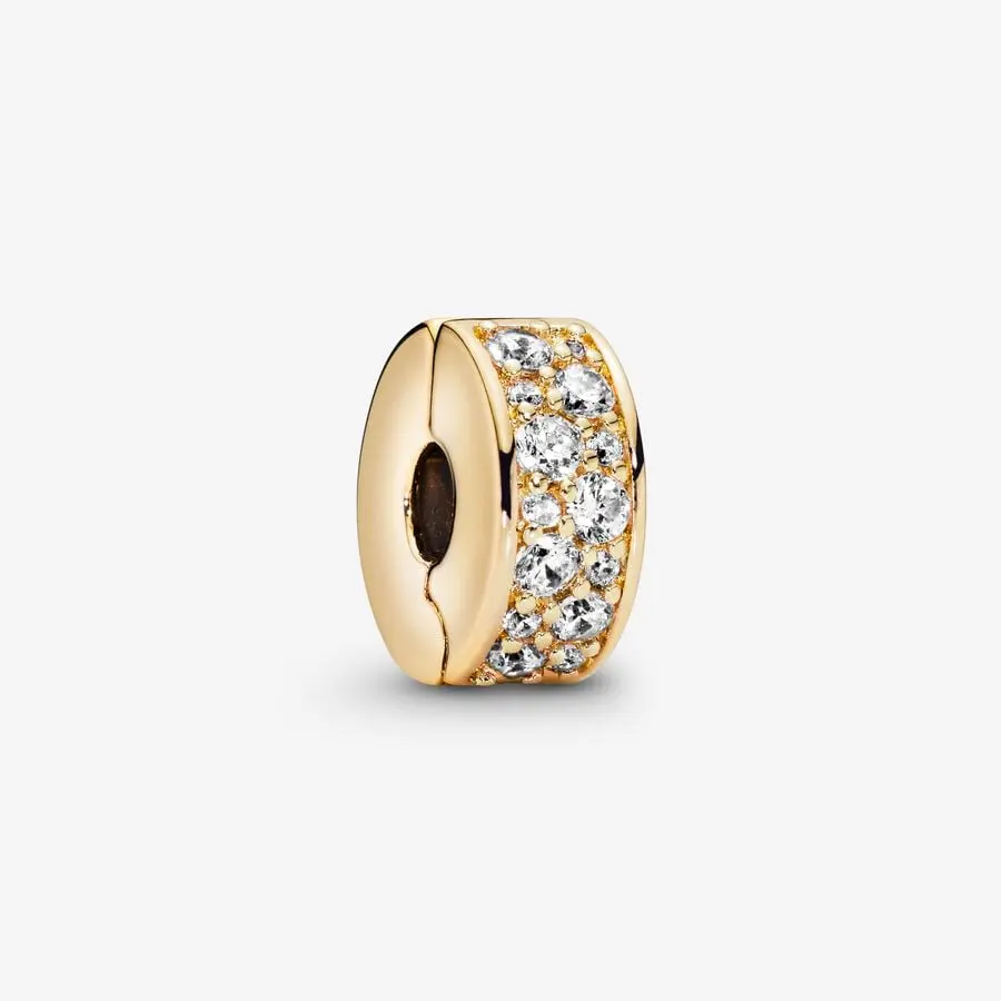 Golden Pave Clip Charm,Jewelry Accessories,Bracelet Pendant
