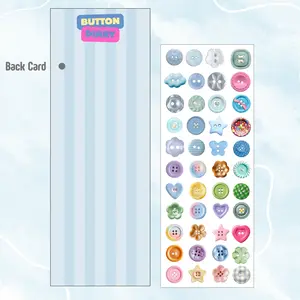 Button Diary Deco Sticker Sheet