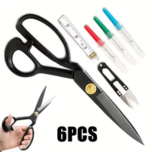 Black 9 Inch Stainless Steel Sharp Comfort-Grip Scissors Set, Sewing Scissors for Fabric Cutting, Heavy Duty Fabric Shears for Smooth, Precise Cuts on All Fabrics and, for Tailors, Dressmakers, Crafters, and Artists, Birthday Gifts
