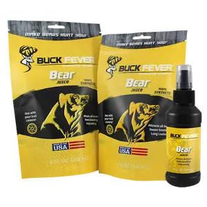Buck Fever Bear Juice - Sweet Bear Attractant with Calming Scent - 100% Synthetic - Long-Lasting & Rain-Refreshed - 8 FL OZ - Field-Proven Success