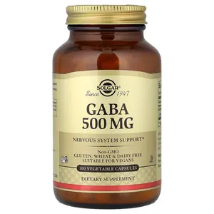 Solgar GABA, 500 mg, 100 Vegetable Capsules