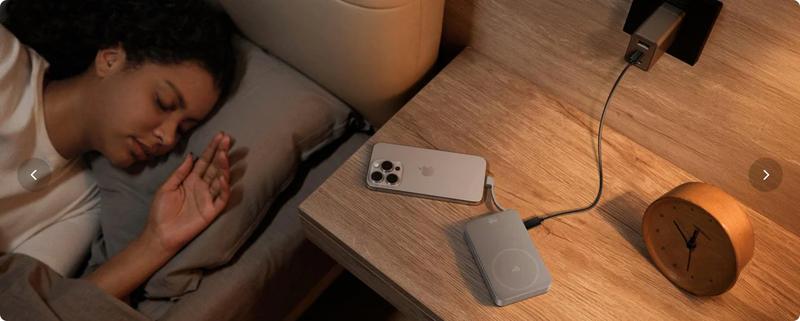 EF ECOFLOW Rapid Power Bank, 10000mAh Qi2 Certified Wireless Magnetic Portable Charger, 65W Max Fast Charging Battery Pack with Built-in USB-C Cable & Stand for iPhone17/16/15/14/13/12 Series Only