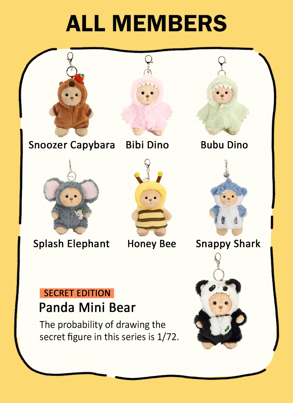 Getahug Animal Kingdom Series Mini Bear Blind Box, 5.9 inches plush Pendant Keychain Bag Charm Getahug Animal Kingdom Series Mini Bear Blind Box, 5.9 inches plush Pendant Keychain Bag Charm