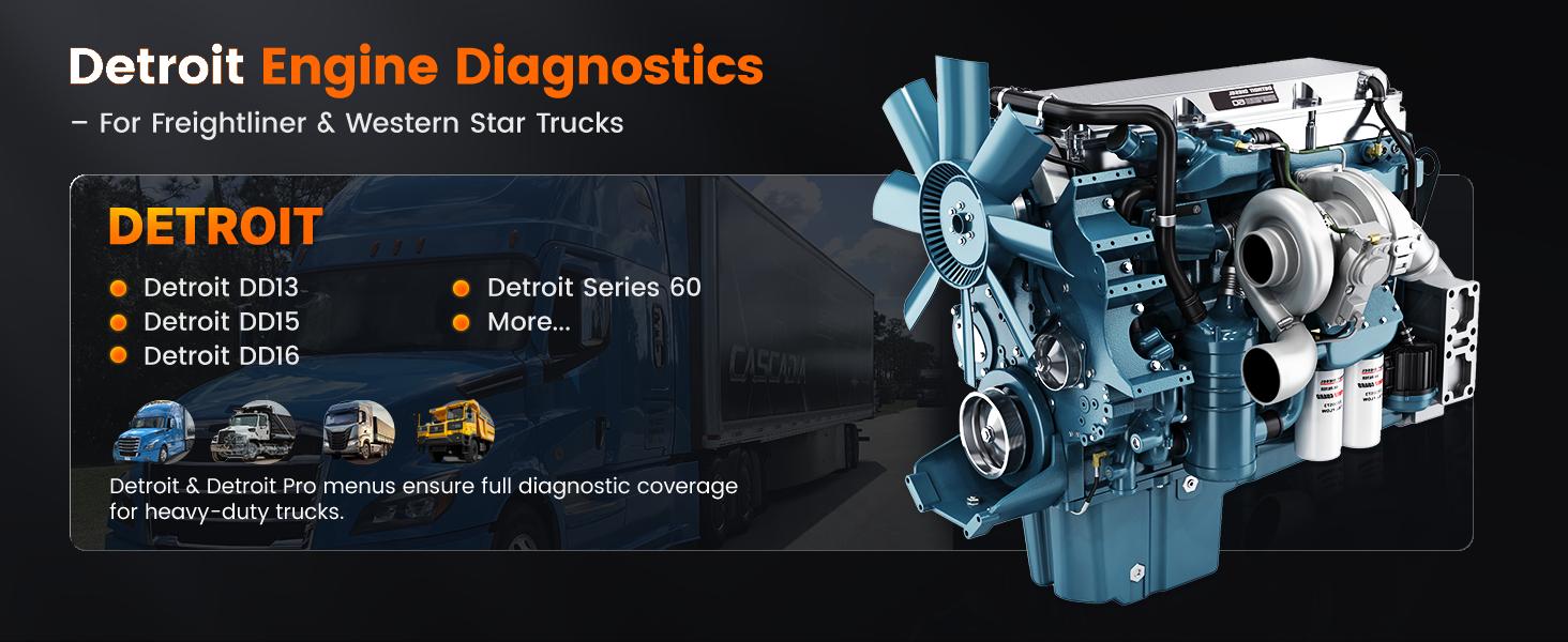 ANCEL HD7000 Elite 7'' Heavy Duty Truck Scanner with DPF Regen, Speed Limit, Idle Reset & Service Reset, Full System HD OBD Diesel Diagnostic Tool for Cummins Detroit Volvo CAT Paccar International