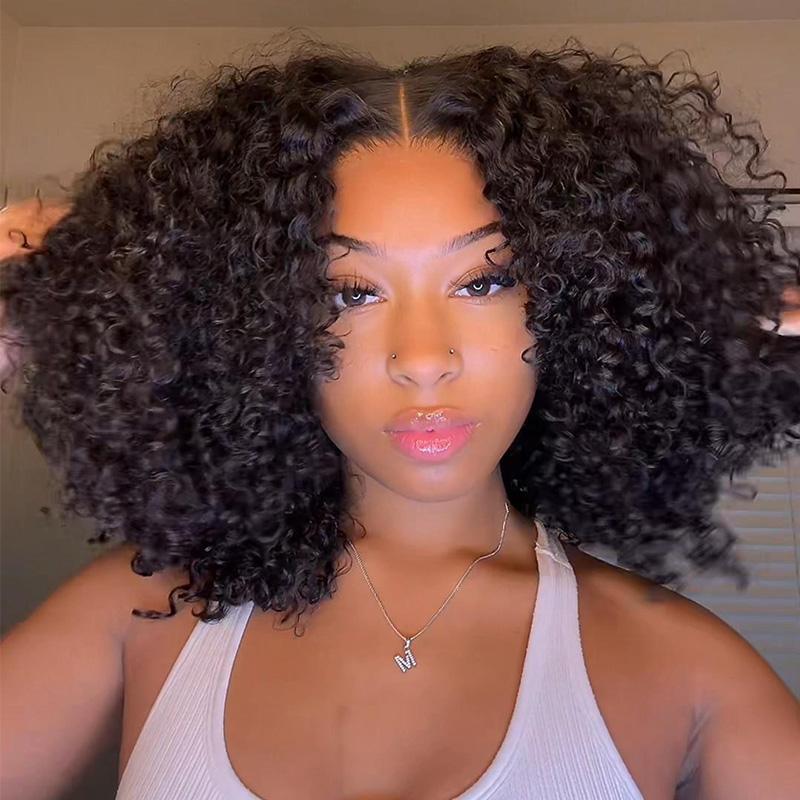 [Spring Essential] Wiggins Hair Short Curly Wigs 7x4 Pre Cut Ready To Go Glueless Wigs Ready To Wear Human Hair Beginners Friendly 13x4 Lace Frontal Wigs #SpringStatements #WeeklyDeals
