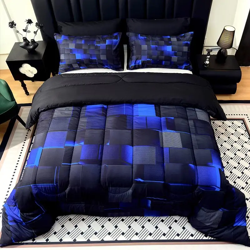 Seasonal Tech-Feel Bedding Set,3-Piece,Digital Print,1 quilt + 2 Pillowcases,All-Year, Essential Modern Bedroom,Cyber Vibe,Quick Room Refresh,Tech-Themed,Bedroom Decor,mellow Lightweight Down Alternative Comforter Cozy Weighted Blanket tiktokshopspringglo
