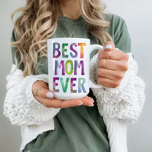 Best Mom Ever Mug, Coffee Cup for New Moms, Gift for Mother’s Day, Mama Aesthetic Cup