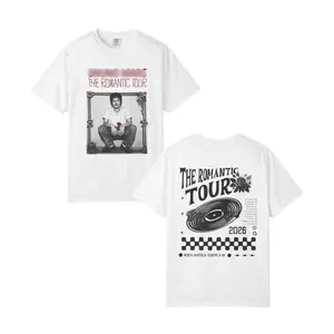Bruno The Romantic Tour T-shirt 2026 | Tour Dates In the Back |Two Sided T-Shirt