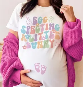 Easter Pregnancy Announcement Shirt, Eggs Pecting A Little Bunny Easter Shirt, Spring Easter Maternity Sweatshirt, Easter Expecting Mom Gift, Birthday Gifts For Mom, Gift For Men And Women Shirt, Sweatshirt, Classic Cotton Full Colors