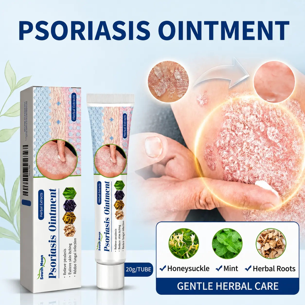 Sensitive Skin Soothing Care Cream, Natural Botanical Formula, Helps Soothe Dryness, Itching and Redness, Suitable for Daily Sensitive Skin Care, Scalp Care and Skin Moisturizing Repair, Deep Hydration