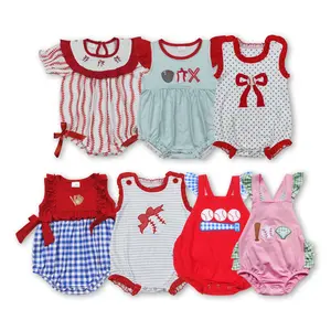 Cocokids Baby Girl Baseball Bubble Romper  Embroidery Summer Clothes Onesie Cute Sporty Outfit for Little All-Stars