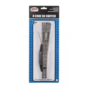 Atlas ATL2718 Code 80 No. 8 Manual Turnout (Switch) - Standard Line -- Right Hand, N Scale