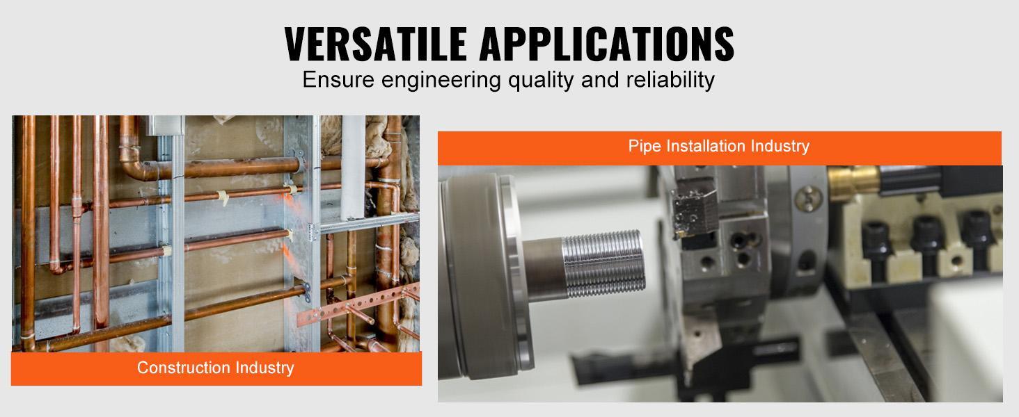 VEVOR Ratchet Pipe Threader Kit, 1/4" NPT - 1-1/4" NPT Manual Ratcheting Pipe Threader, Portable Pipe Threading Tool Set with 6PCS NPT Dies, Storage Case for Galvanized Aluminum Iron Copper Pipes VEVOR Ratchet Pipe Threader Kit, 1/4" NPT - 1-1/4" NPT Manual Ratcheting Pipe Threader, Portable Pipe Threading Tool Set with 6PCS NPT Dies, Storage Case for Galvanized Aluminum Iron Copper Pipes