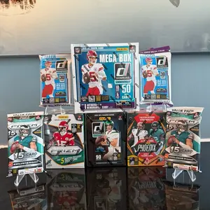 Break #161  1x 2024 Donruss Holiday Blaster 2x 2024 Prizm Value Pack 2x 2025 Donruss Value Pack 1x 2025 Prizm Blaster 1x 2025 Phoenix Blaster 1x 2025 Donruss Mega Box