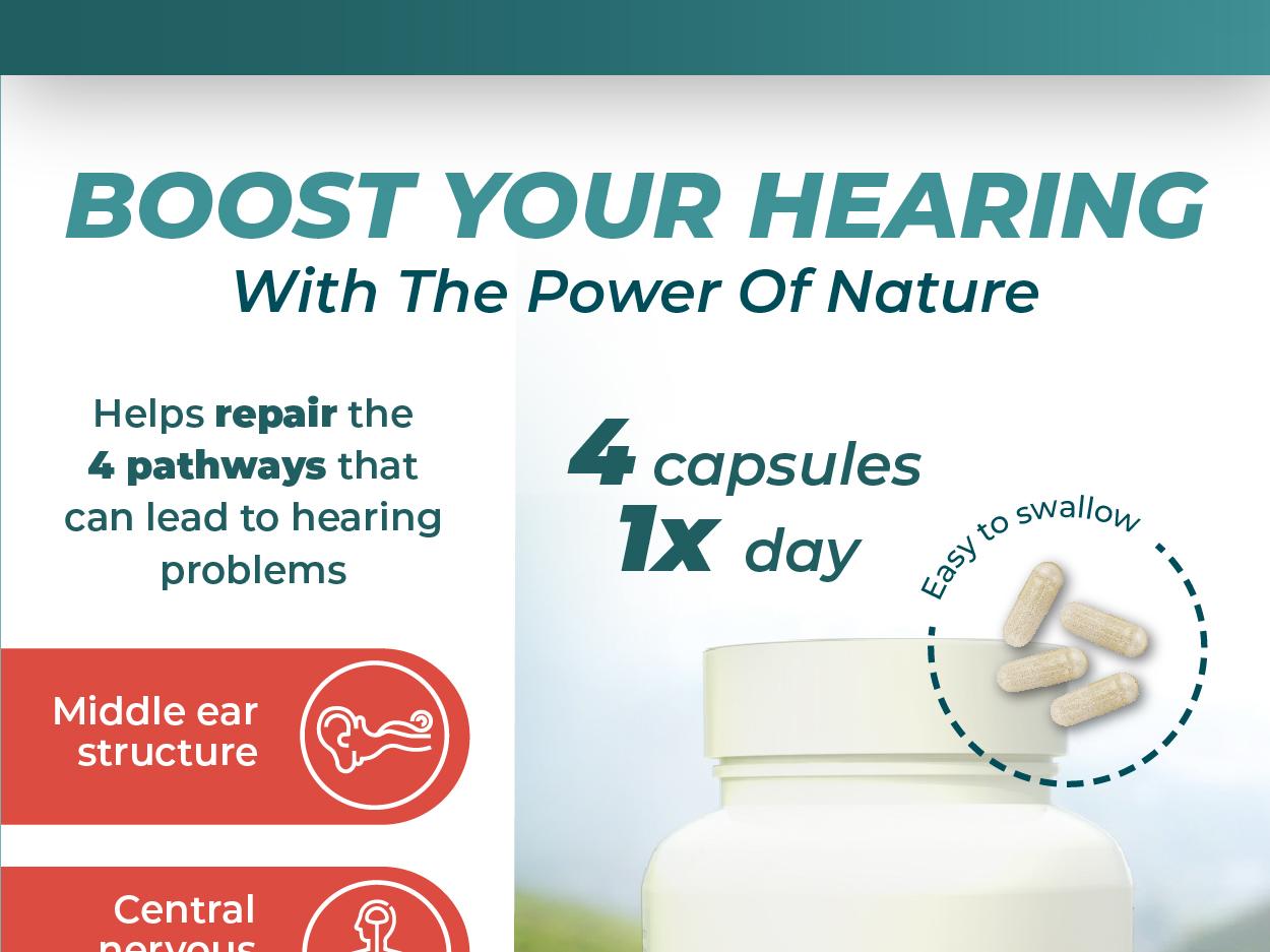 Hearing Support Formula by PUREHEALTH RESEARCH - Tinnitus Supplement with Flavonoids & Hearing Vitamins to Help Silence The Noise, Safely and Naturally - 120 Capsules Edible Dietary Healthcare