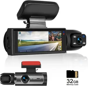 Dual Lens Car DVR, 1080P Car DVR with Rear View Camera, Car Video Recorder, Automotive Accessories for Car, Truck & Taxi, Vehicle, Car Dash Cam, Digital Camera