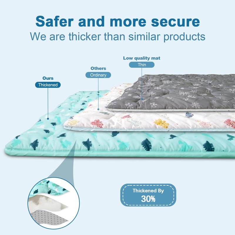 SpringSpirit Baby Play Mat Playpen Mat - Thicker Padded Non-slip Large Soft Foldable Portable Lightweight Spring Indoor Outdoor Activity Picnics Kids Nursery Gifts Floor Crawling Tummy Time Mat, Machine Wash #TiktokshopStockUp