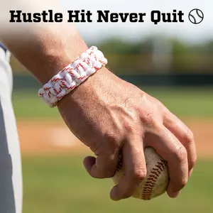 Baseball Bracelet, Adjustable Braided, Baseball Basketball Gifts for Teens, Teams, Son, Grandson Brother