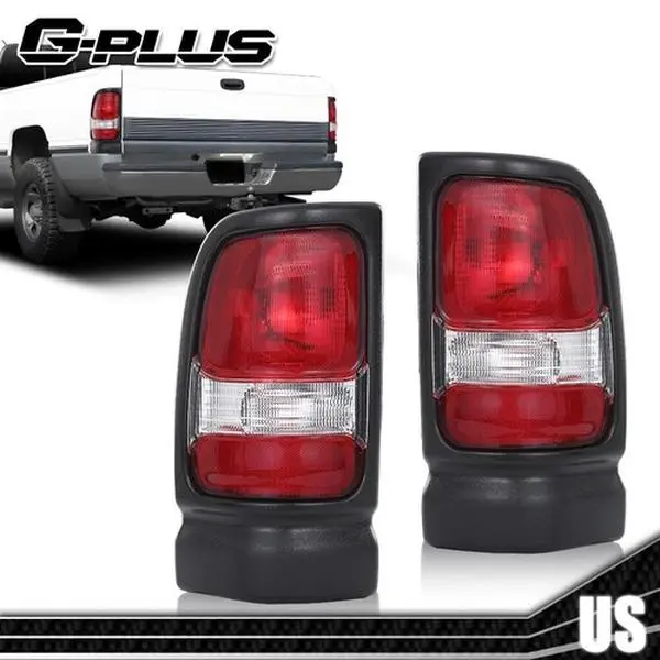 G-PLUS Tail Lights Tail Light Assembly Pair, Smoked Integrated Taillight Rear Light Assemblies for 94-02 Dodge Ram 1500 2500 3500 Pickup, Vehicle Accessories for Car Lighting Upgrade & Car Mod