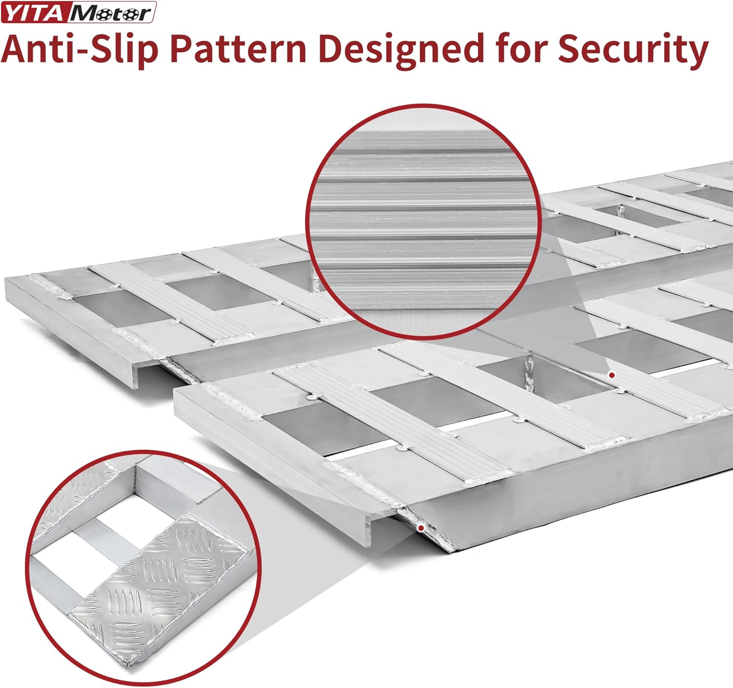 YITAMOTOR 2pcs 6000lbs 60" x 12" / 72" x 15" / 84" x 14" Aluminum Trailer Ramps, Heavy Duty Aluminum Trailer Ramps, Loading Ramps Car ATV Truck Auto Hauler Knife & Hook Ends YITAMOTOR 2pcs 6000lbs 60" x 12" / 72" x 15" / 84" x 14" Aluminum Trailer Ramps, Heavy Duty Aluminum Trailer Ramps, Loading Ramps Car ATV Truck Auto Hauler Knife & Hook Ends