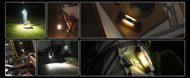 【New for 2026】WUBEN E8 3-in-1 DIY Creative Flashlight, 1300 Lumens, 7 Modes, Rechargeable & Battery Replaceable – for Hiking, EDC, or Emergency Use