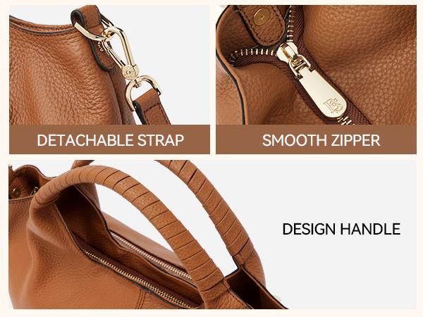 [Valentine's Day Gift] BOSTANTEN| Haven Genuine Leather Purse for Women Designer Handbags Crossbody Shoulder Bags Top Handle Satchel with Adjustable Strap