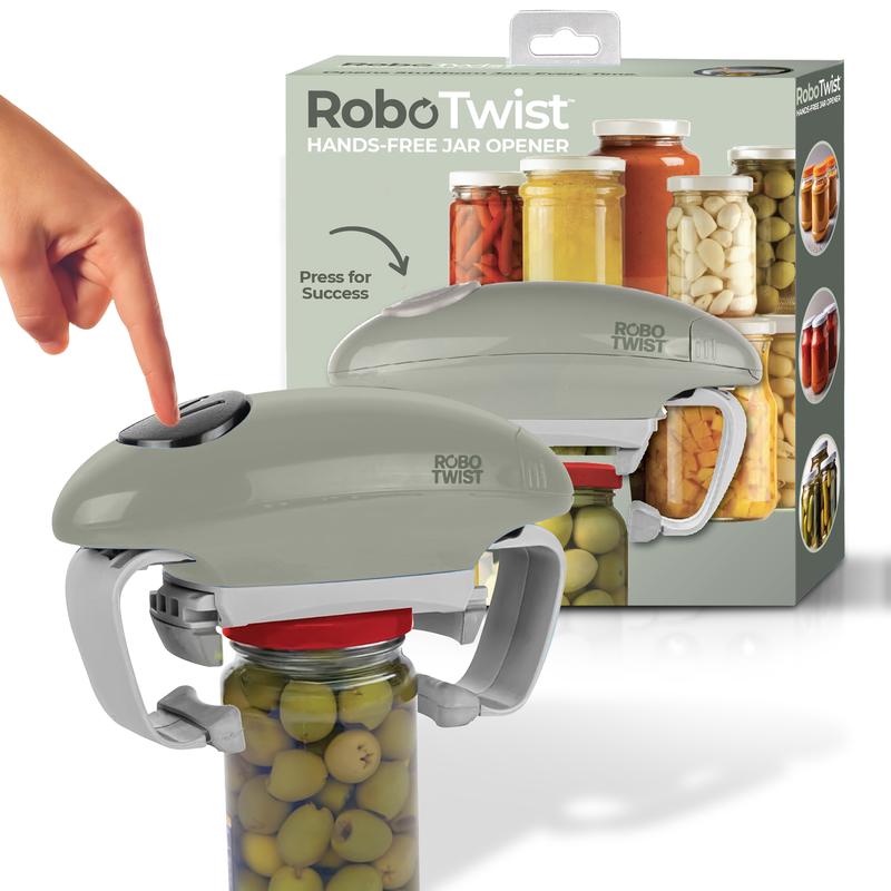 RoboTwist Automatic Jar Opener, Deluxe Accessibility Model with Enhanced Torque, Hands-Free Electric Opener for All Jar Sizes – Ideal for Limited Grip Strength and Easy for Anyone to Use