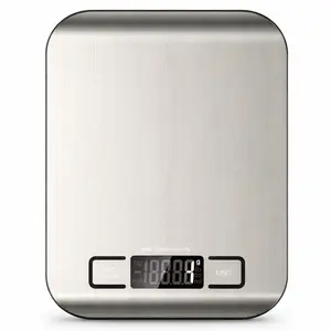 Digital Kitchen Food Scale with LCD Display – 11lb Stainless Steel Scale for Baking, Cooking & Meal Prep, Tare Function, Multi-Unit Weighing